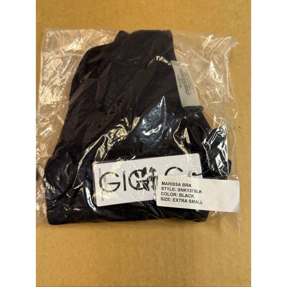 New Gigi C Marisa Sports Bra Top Black XS - Picture 2 of 7